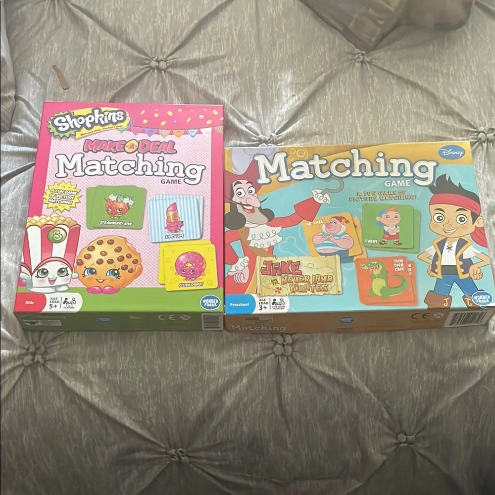Shopkins and Disney Jake and the Neverland Pirates Matching Games Lot